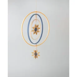 4 anneaux de bambou et fil de coton à suspendre Ø 12 à 30 cm