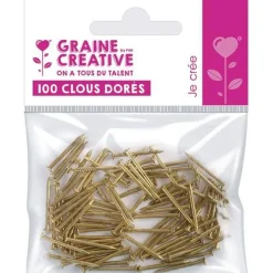 100 clous dorés pour art filaire - String art - 20 mm