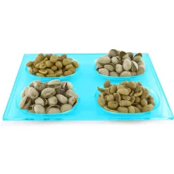 4 coupelles avec plateau - Turquoise