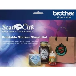 14 feuilles autocollantes imprimables et laminées pour ScanNCut