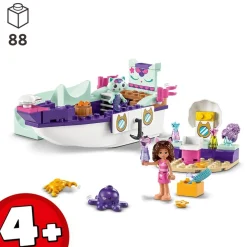 10786 Gabby et la Maison Magique Le Bateau et le Spa de Gabby et Marine, Set avec Salon de Beauté, Figurines et Accessoires, Jouet pour Filles, Garçons, Enfants Dès 4 Ans
