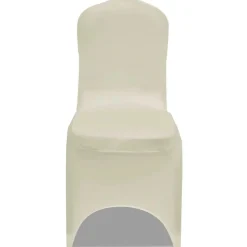 50 housses de chaise extensibles creme