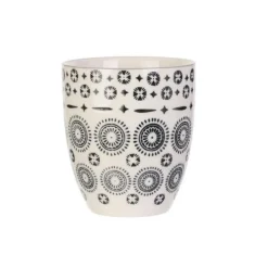 4 Mugs design ethnique Mirage - 250 ml - Blanc
