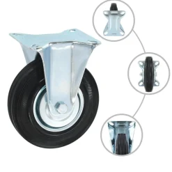 24 pcs Roulettes fixes 125 mm