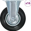 16 pcs Roulettes fixes 125 mm