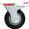 12 pcs Roulettes pivotantes 125 mm