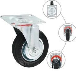 24 pcs Roulettes pivotantes 100 mm