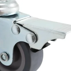 4 pcs Roulettes pivotantes a trou de boulon a double frein 50mm