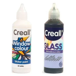 2 peintures repositionnables pour vitres 80 ml - N&B