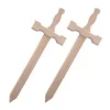 2 épées en bois 39 x 13 cm