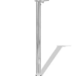 4 pieds de table reglables en hauteur 870 mm Chrome