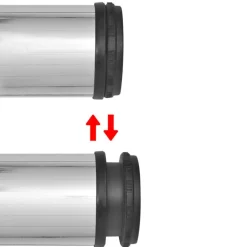 4 pieds de table reglables en hauteur 870 mm Chrome