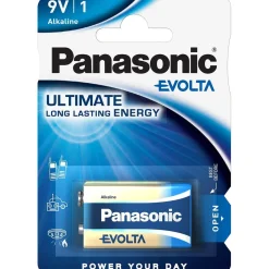 1 Pile Alcaline 6LR61 Evolta