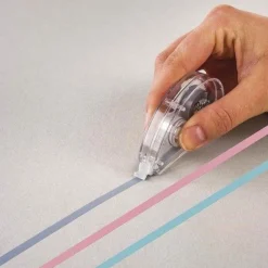 3 rollers correcteurs colorés - gris clair, rose, menthe