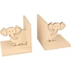 2 serre-livres en bois éléphant