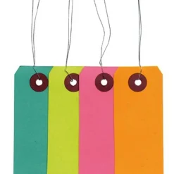 80 étiquettes de couleur avec fil métallique