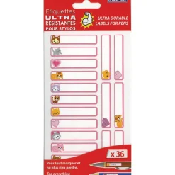 36 étiquettes plastifiées - Chatons - Ultra-résistantes