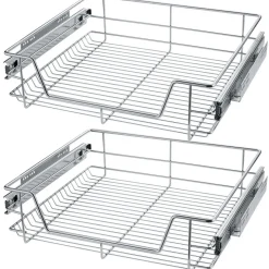2 tiroirs de rangement téléscopiques