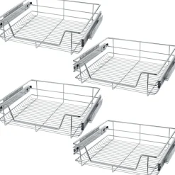 4 tiroirs de rangement téléscopiques