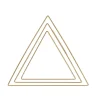 3 triangles en métal doré 20/ 25/ 30 cm