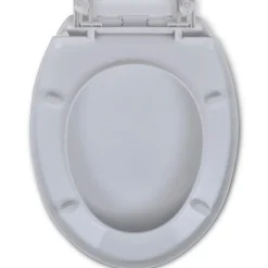 Abattant WC a fermeture en douceur Blanc Ovale