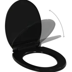 Abattant WC a fermeture en douceur Liberation rapide Noir