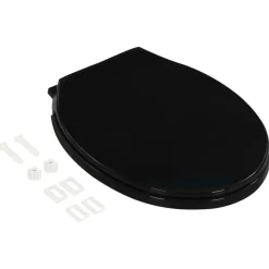 Abattant WC a fermeture en douceur Liberation rapide Noir