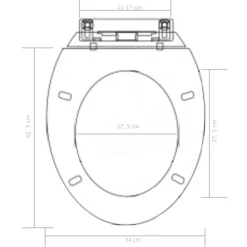 Abattant WC a fermeture en douceur Liberation rapide Noir