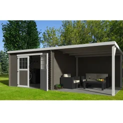 Abri chalet de jardin bois - 15.77m² - EDEN