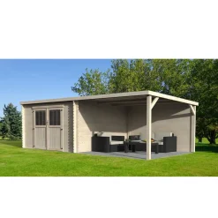 Abri chalet de jardin bois - 15.77m² - EDEN