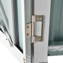 Abri de jardin - remise pour outils - abri vélo - abri poubelle - 2 portes verrouillables - dim. 147L x 86l x 134H cm - tôle d'acier noir blanc