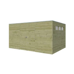 Abri de jardin en bois QBH2 420X300 - traité autoclave en autoclave - 12m2