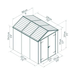 Abri de jardin résine - 4,2m² - RUBICON SHED