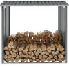Abri de stockage de bois Acier galvanise 172x91x154 cm Gris