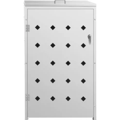 Abri pour poubelle sur roulettes 240 L Acier inoxydable