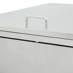 Abri pour poubelle sur roulettes 240 L Acier inoxydable