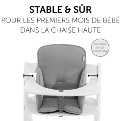 Accessoires de chaise haute en bois Alpha Cosy Comfort Stretch Gris