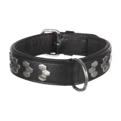 Active collier TRIXIE - Design stylisé - Cuir - Taille L/XL - 55–65 cm - Noir