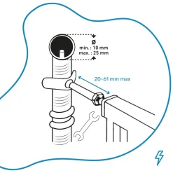 Adaptateur barrière de sécurité Safe & Lock ou Safe & Protect pour escalier, Badabulle