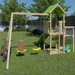 Aire de jeux avec toboggan - Bois - H2,20m - XPERIENCE