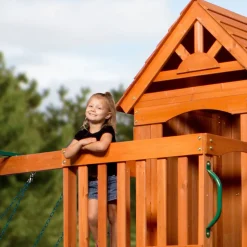 Aire de jeux avec tour et toboggan - Bois - H2m40 - Atlantic
