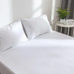 Alèse, protège matelas imperméable et respirant - Coton et TPU - 140 x 200 cm - Blanc