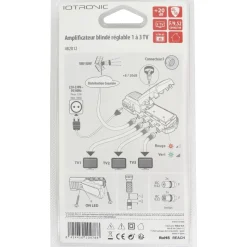 Amplificateur TV intérieur 3 TV 20db réglable avec LED