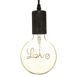 Ampoule E27 Led Suspension Love 17cm Ambre