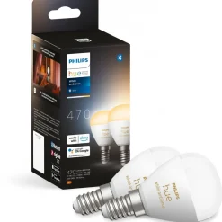 Ampoule LED connectée HUE White Ambiance E14 Luster 5.1W x2
