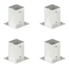 Ancres de poteau 4 pcs Metal galvanise 91 mm