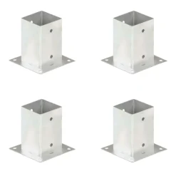 Ancres de poteau 4 pcs Metal galvanise 91 mm