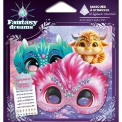 ANIMAUX MIGNONS. AVEC 7 MASQUES, DU FIL ELASTIQUE, 190 STRASS, 10 JOYAUX ET 1 PLANCHE DE BIJOUX TATTOOS, Fleurus