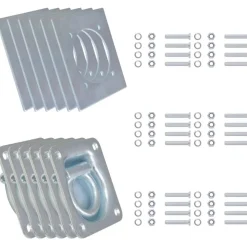 Anneau d'arrimage pour remorque 6 pcs Acier galvanise 2000 kg