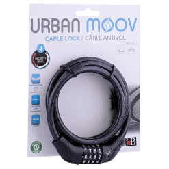 Antivol spirale à code pour vélo et trottinette